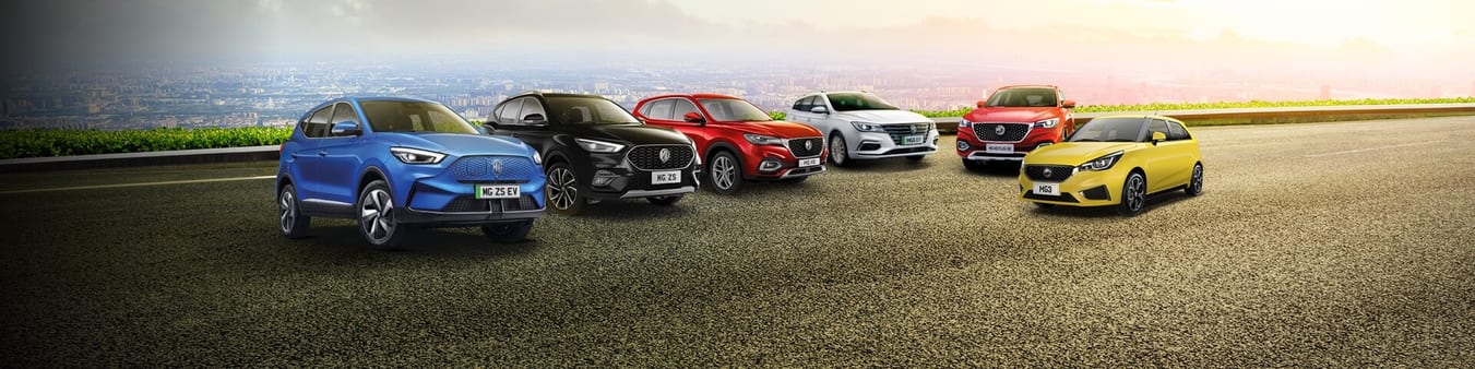 Banner Image of MG cars lined up